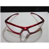Image 1 : 3 New Red Frame Safety Glasses Clear Lense