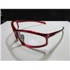 Image 2 : 3 New Red Frame Safety Glasses Clear Lense