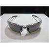 Image 1 : 3 New Safety Glasses SunGlasses dark grey / clear frame