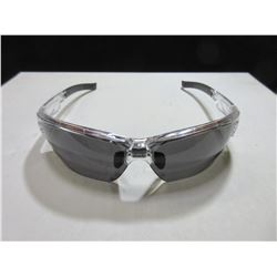 3 New Safety Glasses SunGlasses dark grey / clear frame