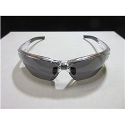 3 New Safety Glasses SunGlasses dark grey / clear frame