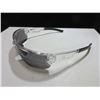 Image 2 : 3 New Safety Glasses SunGlasses dark grey / clear frame