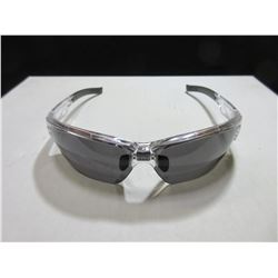 3 New Safety Glasses SunGlasses dark grey / clear frame