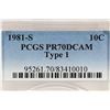 Image 3 : 1981-S TYPE I ROOSEVELT DIME PCGS PR70 DCAM