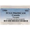 Image 3 : 1984 CANADA TORONTO SILVER DOLLAR PCGS PR69 DCAM