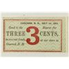 Image 1 : 1864 CONCORD, NEW HAMPSHIRE 3 CENT OBSOLETE BANK