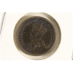 1913 CANADA SILVER 5 CENTS AU