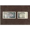 Image 2 : 2-STERLING SILVER FLAG INGOTS 24TH US FLAG & FLAG