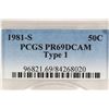 Image 3 : 1981-S TYPE I KENNEDY HALF DOLLAR PCGS PR69 DCAM