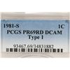 Image 3 : 1981-S TYPE I LINCOLN CENT PCGS PR69RD DCAM