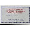 Image 2 : 2008-P ARIZONA 50 STATE QUARTER COIN & DIE SET