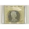 Image 1 : 1966 LARGE BEADS CANADA SILVER DOLLAR ICCS MS60