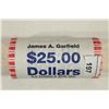Image 1 : $25 ROLL OF 2011 JAMES A . GARFIELD PRESIDENTIAL