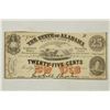 Image 1 : 1863 STATE OF ALABAMA 25 CENT OBSOLETE BANK NOTE