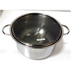 STAINLESS STEEL STOCK POT WITH GLASS LID