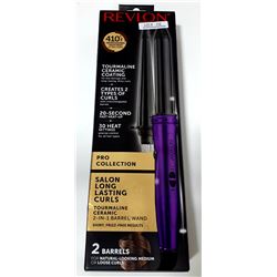 REVLON PRO COLLECTION TOURMALINE CERAMIC 2-IN-1 BARREL WAND CURLING IRON