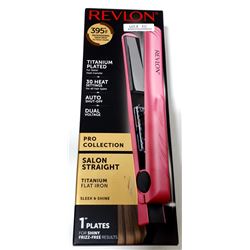 REVLON PRO COLLECTION TITANIUM PLATED SALON STRAIGHT FLAT IRON