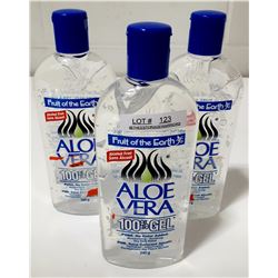 3 X 340 G BOTTLES 100% ALOE VERA GEL