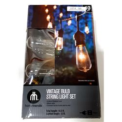 HOMETRENDS 10 LIGHT VINTAGE BULB STRING LIGHT SET