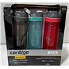 Image 1 : CONTIGO 3 PACK WATER BOTTLES