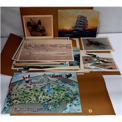 PORTFOLIO OF VARIOUS UNFRAMED PRINTS