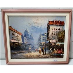 FRAMED OIL ON CANVAS