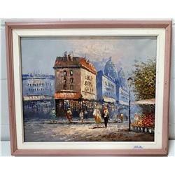FRAMED OIL ON CANVAS