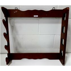 WOODEN GUN DISPLAY RACK