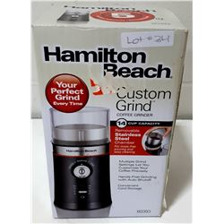 HAMILTON BEACH CUSTOM GRIND COFFEE GRINDER