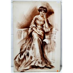 SEPIA-TONED PRINT ON CANVAS