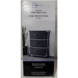 MAINSTAYS 3-DRAWER WIDE FABRIC CART