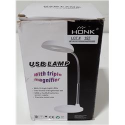 USB LAMP WITH TRIPLE MAGNIFIER