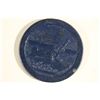 Image 1 : VINTAGE POKER CHIP DARK BLUE / EMBOSSED AIRPLANE