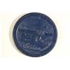Image 2 : VINTAGE POKER CHIP DARK BLUE / EMBOSSED AIRPLANE
