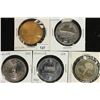 Image 1 : 5 ASSORTED CANADA TRADE DOLLARS 1986 & 1987