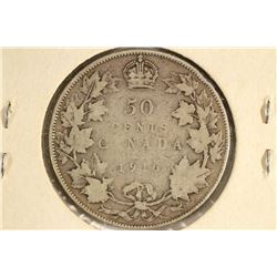 1916 CANADA SILVER 50 CENT