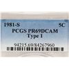 Image 3 : 1981-S TYPE I JEFFERSON NICKEL PCGS PR69 DCAM