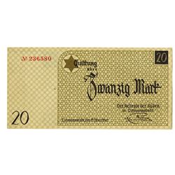 Litzmannstadt Concentration Camp Currency, May, 1940 Issued Banknote.