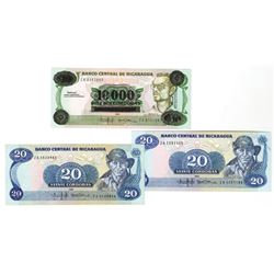 Banco Central de Nicaragua, 1979-1985, Trio of Replacement Notes