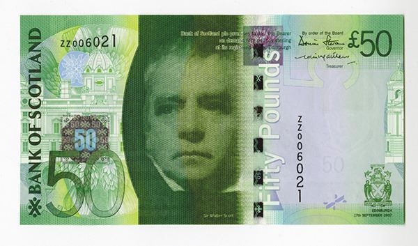 Bank of Scotland, 2007 Issued Replacement Banknote.