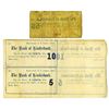 Image 2 : Bank of Kinderhook, 1862 Issued Single 50cts Note and Uncut Block of 4 Obsolete Scrip Notes.
