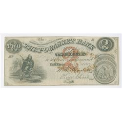 Pocasset Bank, 1859 Issued Obsolete Banknote.