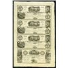 Image 1 : Bank of Washtenaw, 1834 Uncut Sheet of 4 Obsolete Banknotes, Partially Issued.