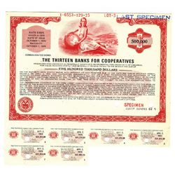 Thirteen Banks for Cooperatives, 1975 Specimen Bond