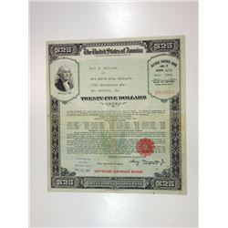 U.S. Defense Savings Bond, December 31, 1941 Issued Bond.