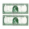 Image 1 : U.S. & Malaysia. ABNC.1929 (ca.1960-80's) Sample Test Note w/ "Tiger" Watermark Pair.