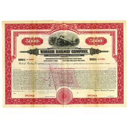 Wabash Railway Co., 1925 Specimen Bond