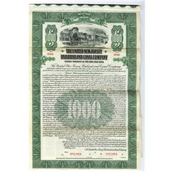 United New Jersey Railroad and Canal Co., 1923 Specimen Bond