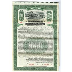 United New Jersey Railroad and Canal Co., 1923 Specimen Bond