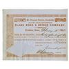 Image 1 : Mt. Pleasant, Trenton, Deedsville and Brighton Plank Road & Bridge Co. 1851 Issued Stock Certificate